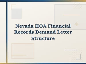 Nevada Hoa Board Response to Financial Records Demands