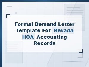 Formal Demand Letter for Nevada Hoa Accounting Records