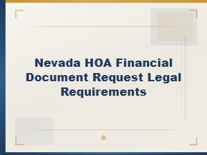 Nevada Hoa Financial Document Request Requirements