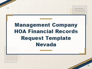 Nevada Hoa Financial Records Request Template