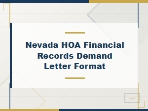 Format for a Nevada Hoa Financial Records Demand Letter