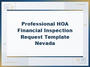 Nevada Hoa Financial Inspection Request Template