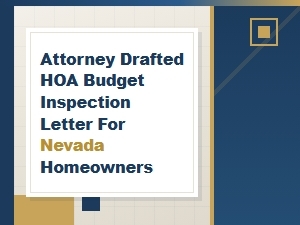 Attorney-Drafted Letter for Nevada Hoa Budget Inspections