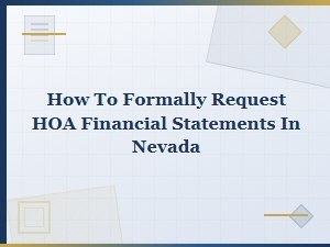 How to Formally Request Hoa Financial Statements in Nevada