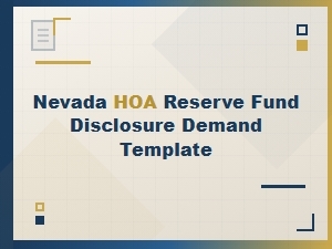 Nevada Hoa Reserve Fund Disclosure Demand Template