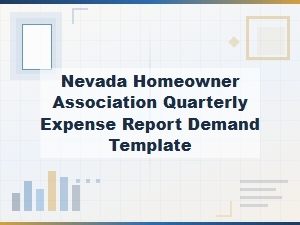 Template to Demand Nevada Hoa Quarterly Expense Reports