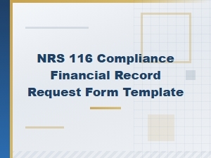 Nrs 116 Financial Record Request Template for Nevada Hoas