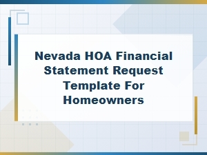 Nevada Hoa Financial Statement Request Template